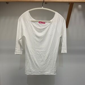 Chic White Long Sleeve Women's Top